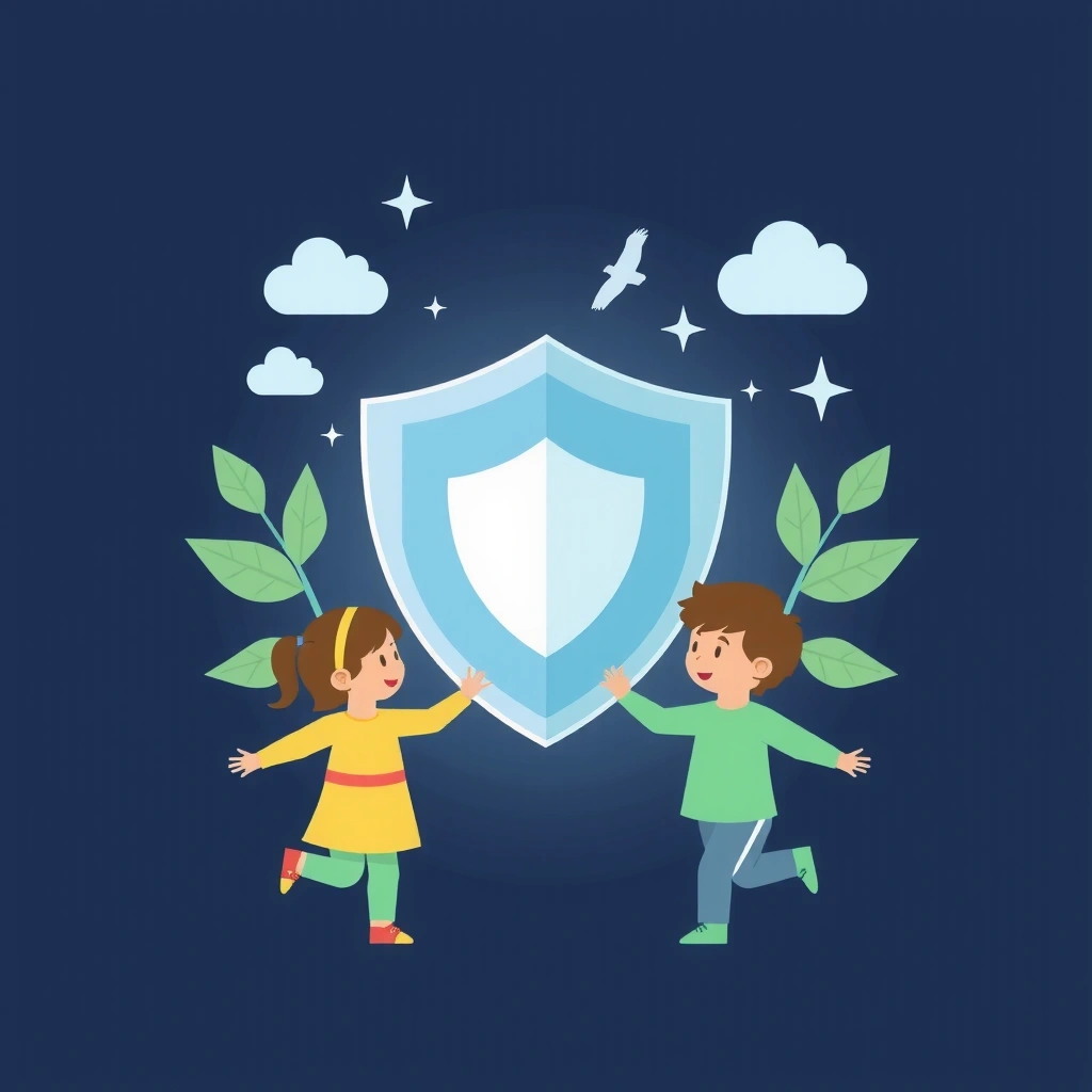 Children's privacy protection illustration